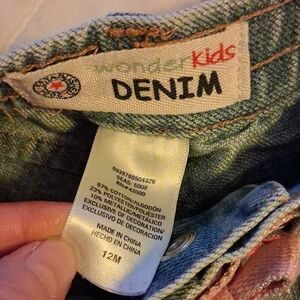 Wonderkids Denim Jeans - Light Blue with Pink Accent